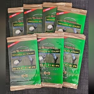 Upper Deck Fujifilm World Cup Soccer Trading Cards - Lot of 7 packs.